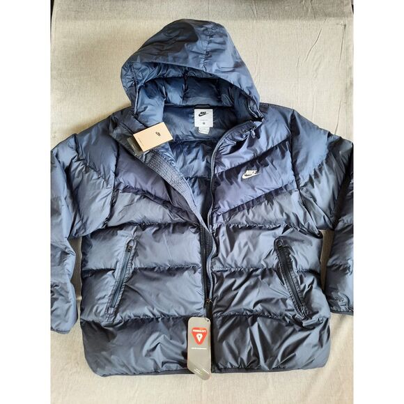 Nike Men's 2XL Zip-Up Storm Fit Synthetic Fill Primaloft Down Puffer Jacket Blue